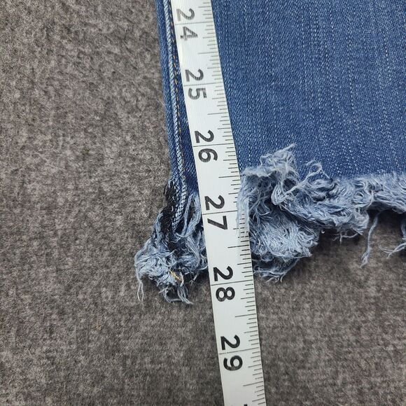 Tractr Womens Jeans 10 Blue Open Distressed Hem Festival Denim Beach Party Pants - Picture 3 of 12